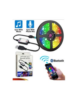 ELTRAZONE 5M Smart Bluetooth RGB LED Strip Light | Music Sync | USB Powered Color Changing Neon Light | App Control via Mobile | Flexible & Cuttable Rope Light for Home, Bedroom, Car, Bike, Kitchen, Garden, Hotel, Outdoor Bar, Parties, Desktop Decoration  - Image 1