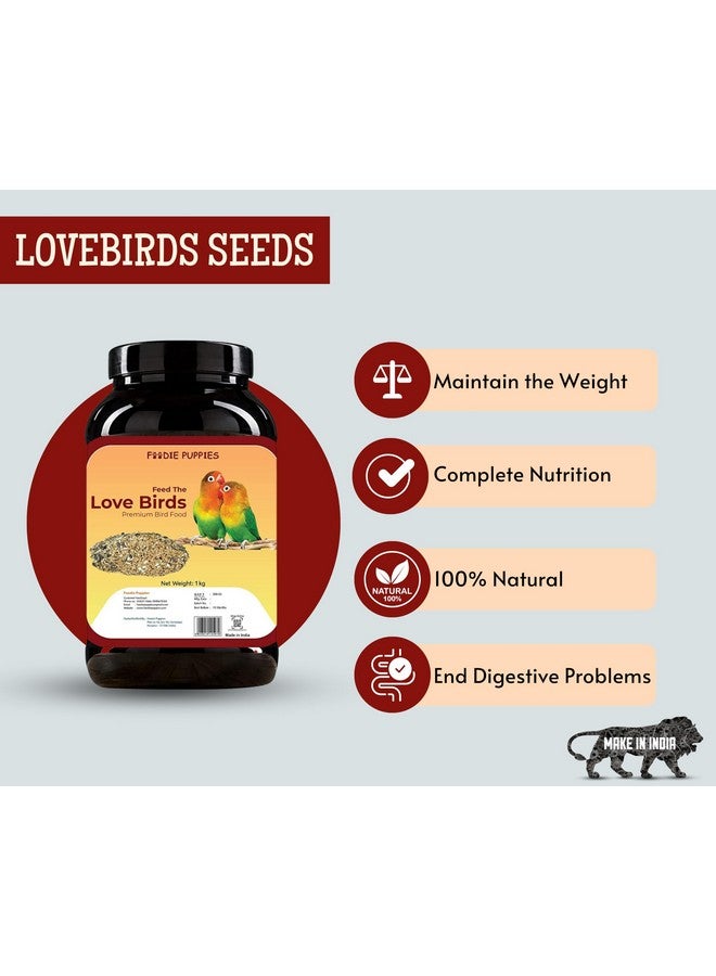 طعام الطيور للطيور العاشقة - 1 كجم | مزيج بذور طبيعي وصحي ممتاز، كانجاني، بروسو أصفر، عباد الشمس، بني، شوفان، لؤلؤ، نيجر - Image 4