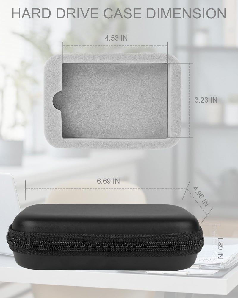 STUKCAZE External Hard Drive Case for Seagate 1TB 2TB 4TB 5TB HDD Hard Drives EVA Portable Carrying Case - Image 3