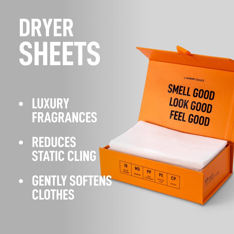 Laundry Sauce - Laundry Dryer Sheets (Italian Bergamot), Luxury Fragrance, Contains Essential Oils, Softens Fabric, Removes Static Cling, Eco-Friendly Packaging, Travel Friendly, 69 Count - Image 2