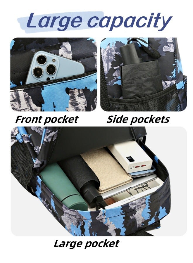 Jorunb 3pcs School Bag,Boys School Backpack,School Bags For Teenagers,Large Capacity Backpack,Waterproof Backpacks,3 in 1 School Bag,Crossbody Bag and Pencil Bag,black - Image 5