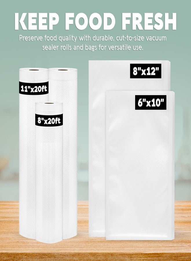 Avid Armor Vacuum Sealer Bags & Rolls - Heavy Duty, BPA-Free, Pre-Cut & Custom-Sized for Food Storage, Meal Prep & Sous Vide - 20 Pint, 30 Quart, 2 Rolls (11"x20ft), 1 Roll (8"x20ft) - Image 2