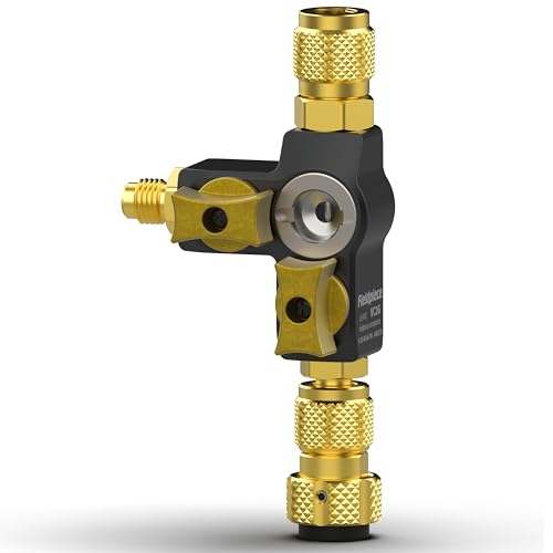 Fieldpiece  VC2G 14 Valve Core Removal Tool Dual Valve with Sight Glass  VacuumRated 20 microns  A2L Compatible  HVAC Tools