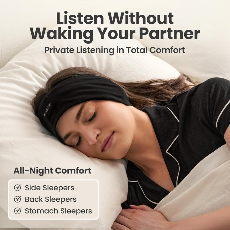 Back Bay Audio SleepSound Loose-Fitting Bluetooth Sleep Headband Speakers for Sleeping, Soft Headphones for Sleeping On Side, 20 Hr Battery, Wireless Sleep Headphones, Snoozeband Headband Earphones for Side Sleepers - Image 2
