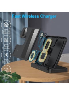 Generic Wireless Charger 15W  3 in 1 Fast Charger (black)  - Image 3