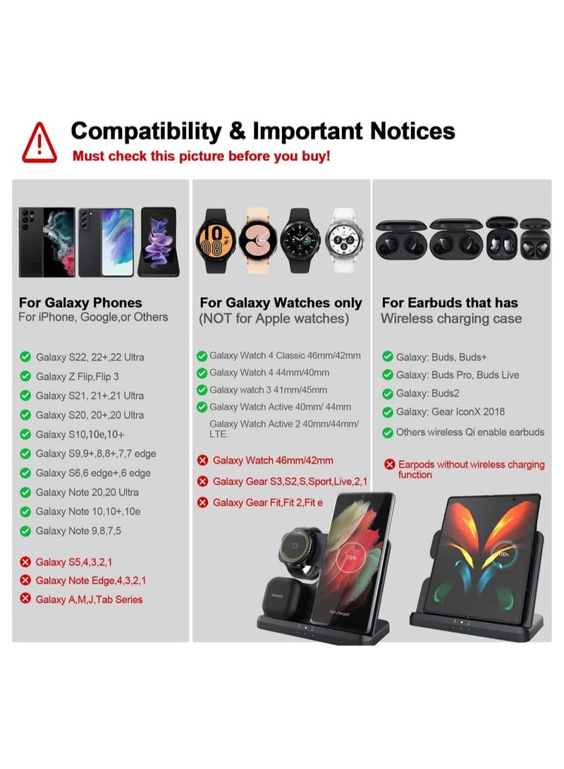 Wireless Charger 15W  3 in 1 Fast Charger (black) - Image 5