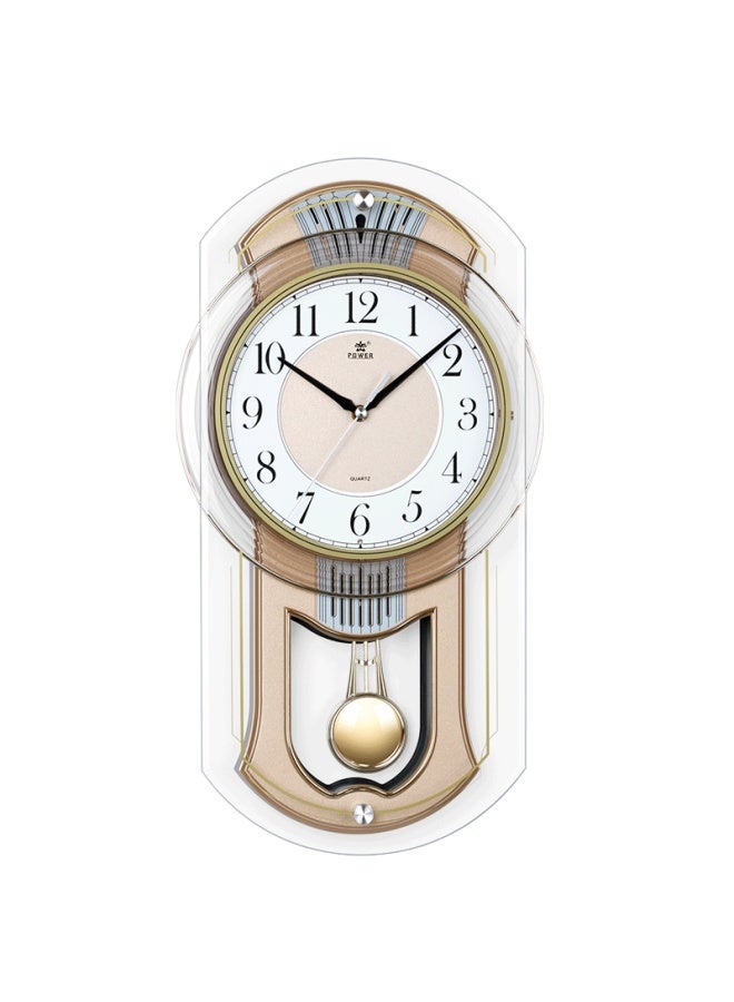 Power Ba Clock, Living Room Clock, Whole-hour Music Time-telling Wall Clock, Light Luxury, 48cm Quartz Clock, 6126apmks1 - Image 4
