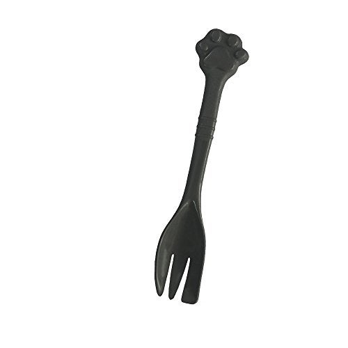 Kunhe Pet Dog Cat Feeding Scooping Can Tin Food Fork Mixing Spoon Grey 7.48Inch - Image 1