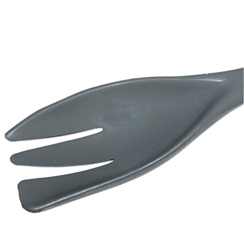 Kunhe Pet Dog Cat Feeding Scooping Can Tin Food Fork Mixing Spoon Grey 7.48Inch - Image 5