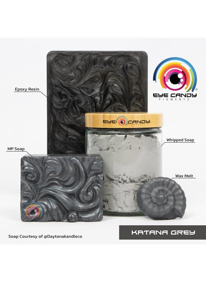 Eye Candy Pigments Premium Grey Mica Powder - Katana Grey (25gr) - for Epoxy, Resin, Soap, Paint, Woodworking, Acrylic Pouring, Bath Bombs, Fishing Lures - DIY Arts and Crafts Additive - Image 3