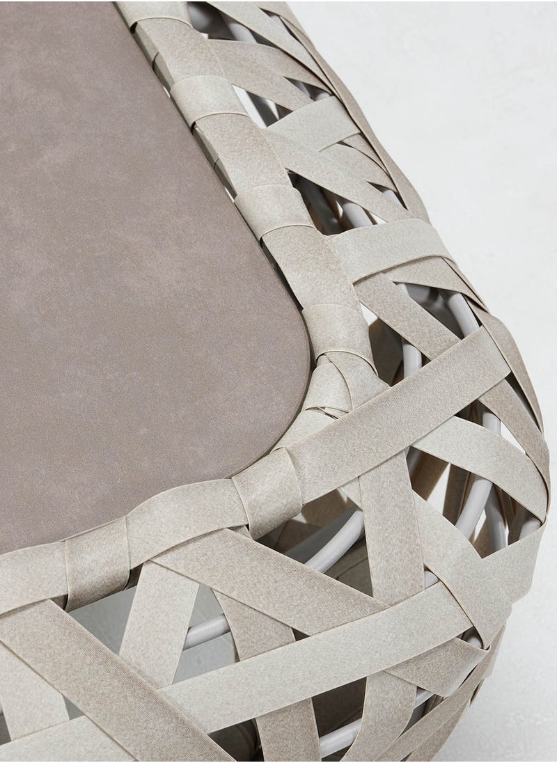 AL HUZAIFA FURNITURE Curl Outdoor Coffee Table Glass Top  - Image 3