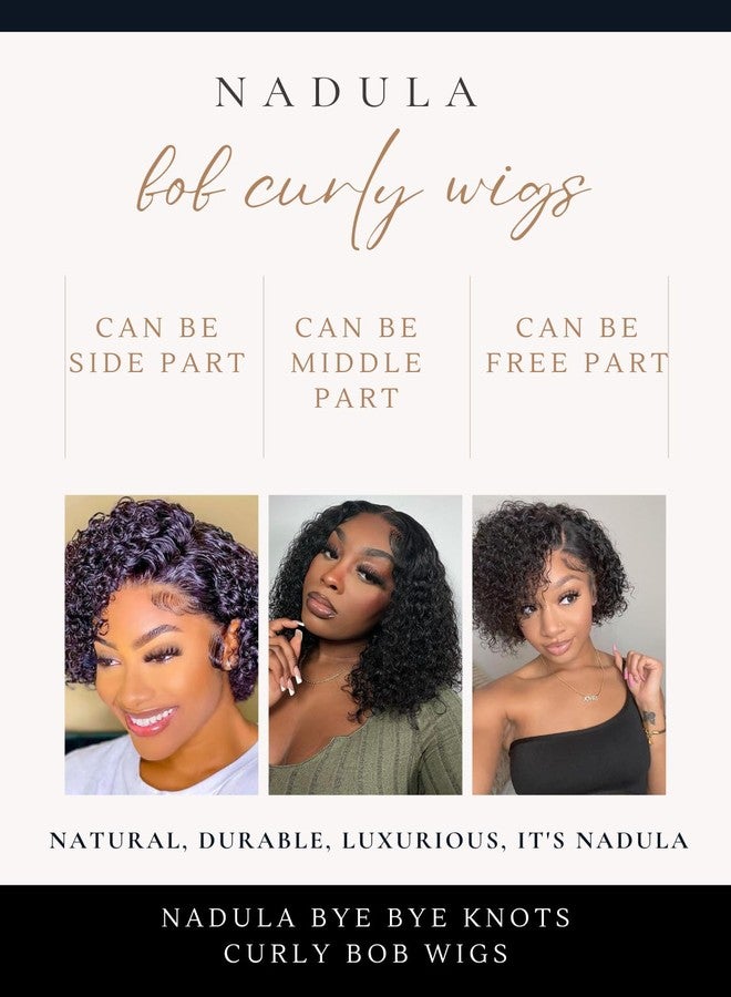 Nadula Bye Bye Knots Wig 8 Inch Short Curly Beyond Basics Bob Glueless Wigs Human Hair Pre Cut/Plucked, 7x5 HD Lace Closure Wig No Glue Pre-Everything Ready to Go Bob Curly Wig Side Part Black Color - Image 5