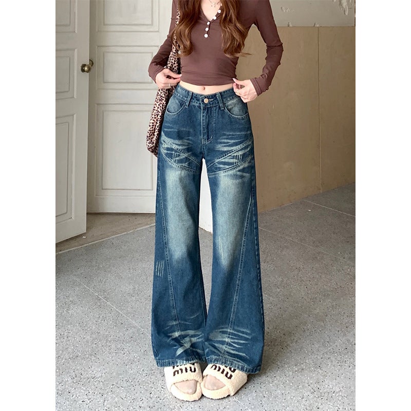 Unisex Classic Denim Jeans Loose Fit Daily Outdoor Wear - Image 1