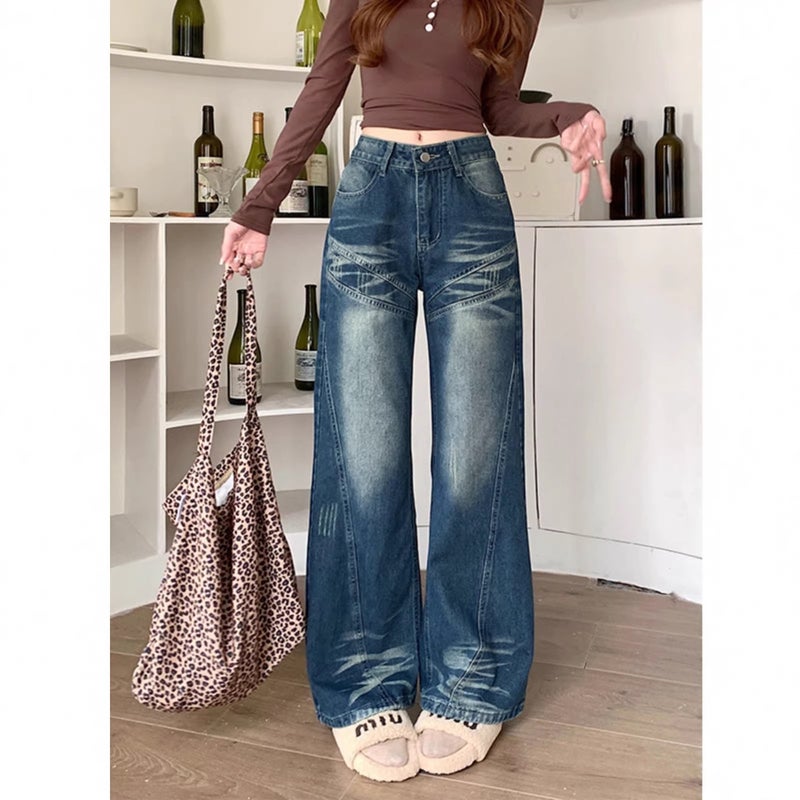 Unisex Classic Denim Jeans Loose Fit Daily Outdoor Wear - Image 4