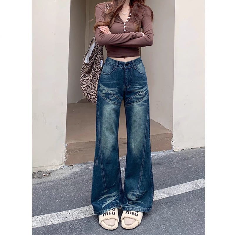 Unisex Classic Denim Jeans Loose Fit Daily Outdoor Wear - Image 3