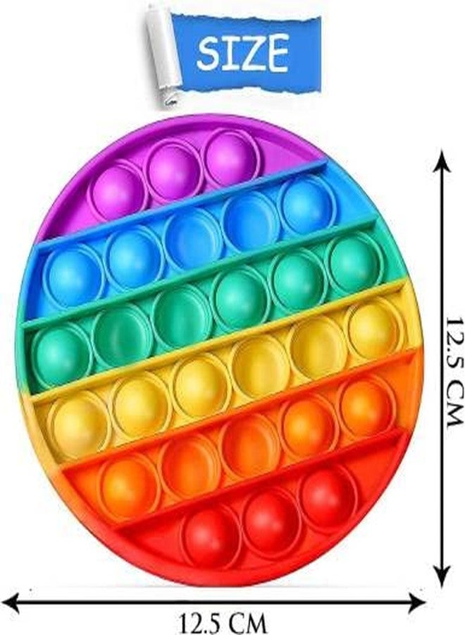 PRIMEFAIR Pop It Fidget Toys,Push Pop Bubble Fidget Sensory Toy,Autism Special Needs Silicone Stress Relief Toy (Round - Combo) - Image 3