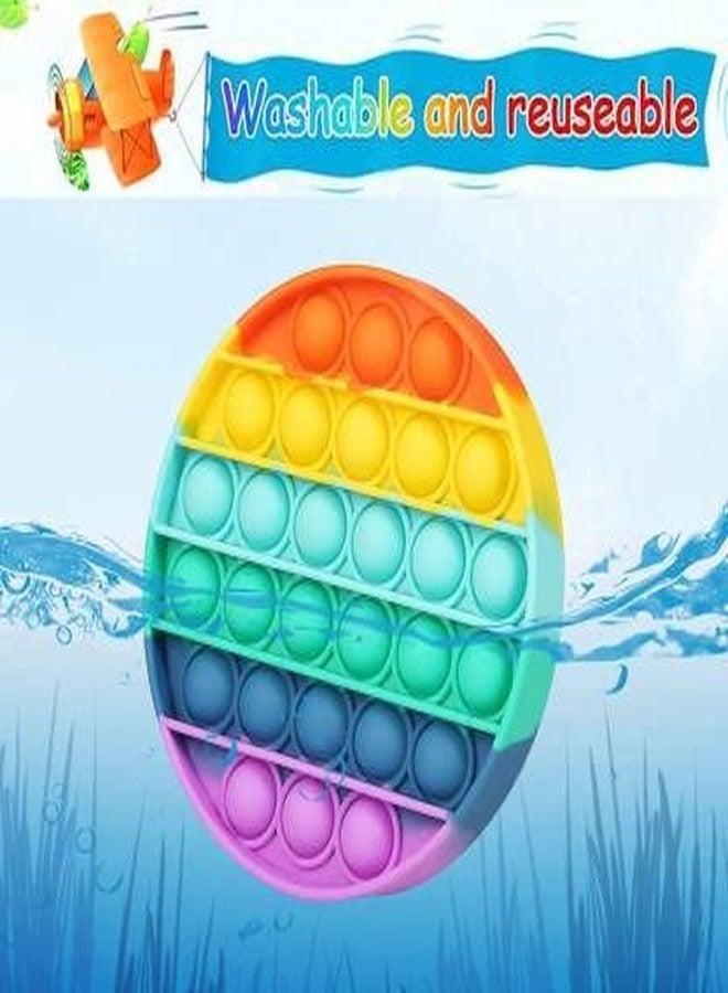 PRIMEFAIR Pop It Fidget Toys,Push Pop Bubble Fidget Sensory Toy,Autism Special Needs Silicone Stress Relief Toy (Round - Combo) - Image 5