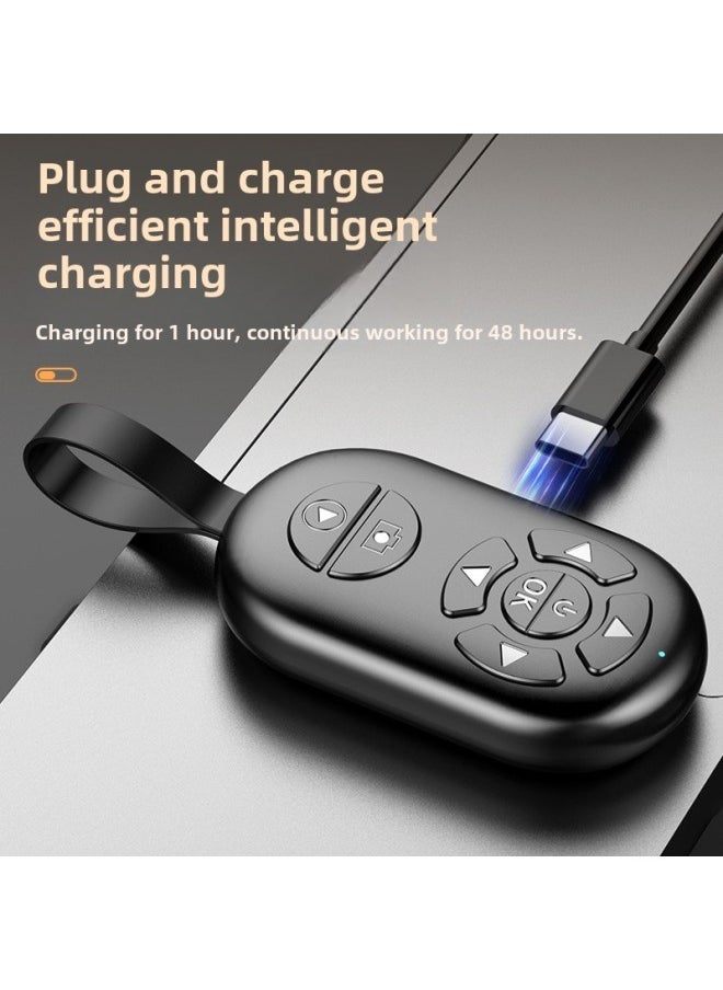 Mobile Phone Bluetooth Camera Remote Control Universal Tremolo Remote Control Tablet E-book  Flipper Remote Video Artifact-Color:Black Remote Control (s2) - Image 2