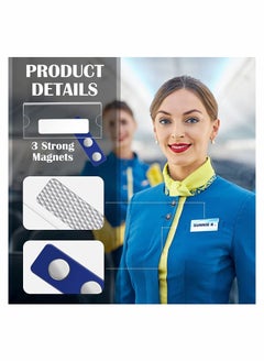 Y&D 10 Pack Magnetic Name Badge Holder Tags Kit with 3 Neodymium Magnets Clear Acrylic Mini Sign Display DIY Label for School Business Office Teachers Doctors Waiters  - Image 3