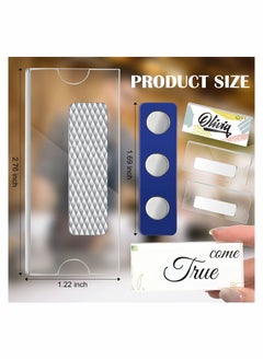 Y&D 10 Pack Magnetic Name Badge Holder Tags Kit with 3 Neodymium Magnets Clear Acrylic Mini Sign Display DIY Label for School Business Office Teachers Doctors Waiters  - Image 4