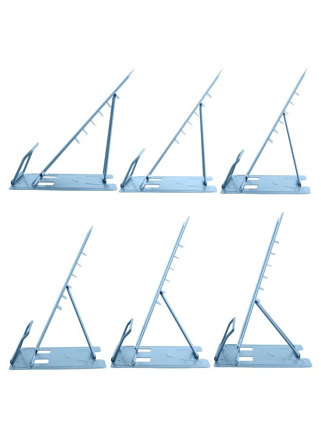 Honagu Metal Desk Book Holder, Hands Free Adjustable Cookbook & Document Holder, Portable Bookstand for Music Books, Textbooks, Recipes, Tablets & iPads (Light Blue) - Image 5
