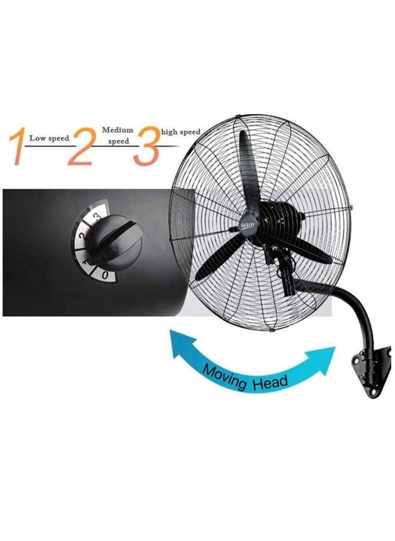 EasyLife - 26 Inch Industrial High Power Wall Mounted Fan, Retro Wall Fan Air Cooler Oscillating Exhaust Fan, for Office, Commercial, Restaurant, Workshop, Warehouse, Factory and Building - Image 1