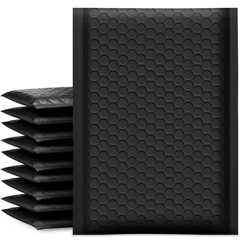 UCGOU Bubble Mailers 6x10 Inch Black 25 Pack Usable Size 6x9" Padded Envelopes Small Business Mailing Packages Opaque Self Seal Adhesive Waterproof Boutique Shipping Bag for Jewelry Makeup Supplies #0 - Image 1