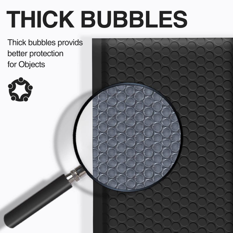 UCGOU Bubble Mailers 6x10 Inch Black 25 Pack Usable Size 6x9" Padded Envelopes Small Business Mailing Packages Opaque Self Seal Adhesive Waterproof Boutique Shipping Bag for Jewelry Makeup Supplies #0 - Image 4