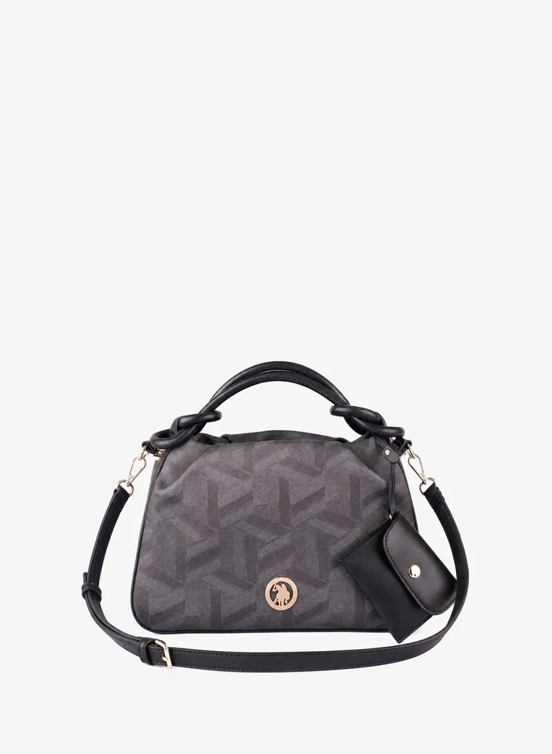 U.S. Polo Assn. Women's Crossbody Bag, Ladies Shoulder Bag Handbag for Ladies Travel Bag for Girls Black