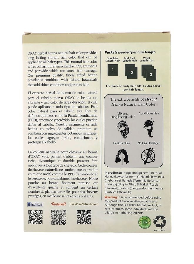 OKAY حناء طبيعية نقية لون شعر طبيعي أسود 56.7 جرام - Image 3