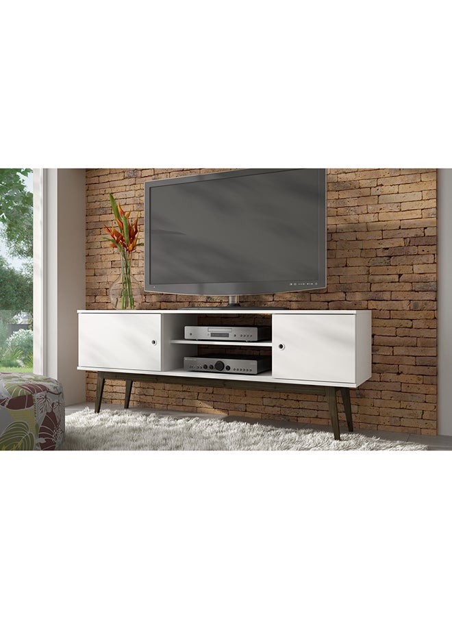 Home Box Wooden TV Table With Storage  - Mdp 15Mm Color White 38 x 150 x 58.5 cm  - Image 1