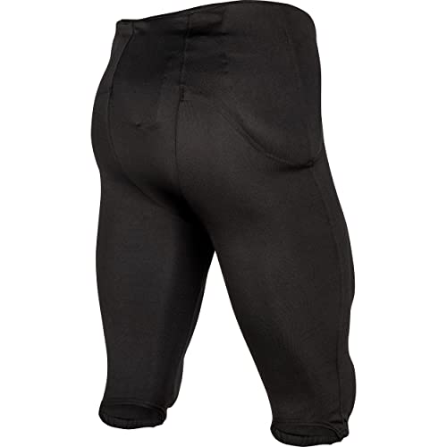 CHAMPRO Youth Built-in Pads Safety Integrated Football Polyester Practice Pant, Black, XX-Large US - Image 2