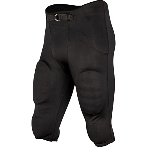 CHAMPRO Youth Built-in Pads Safety Integrated Football Polyester Practice Pant, Black, XX-Large US - Image 1