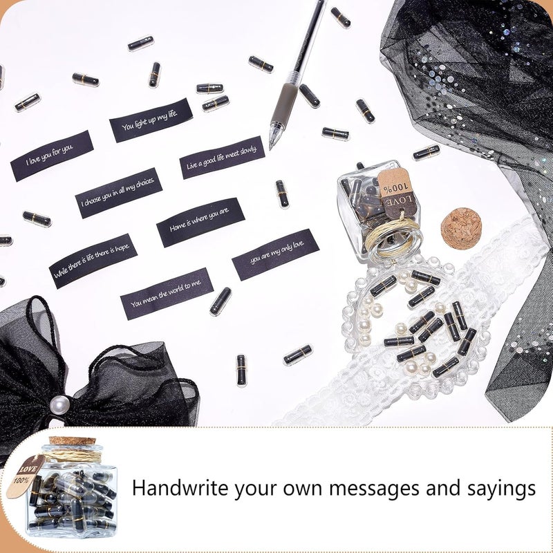 Tintnut Valentines Present for Boyfriend/Girlfriend - Capsule Letters 30pcs Message Love Letter Love Letters Message Pills Gift Half Black Color Cute Secret Letter Pill Birthday Gift for Mom/Couples - Image 5