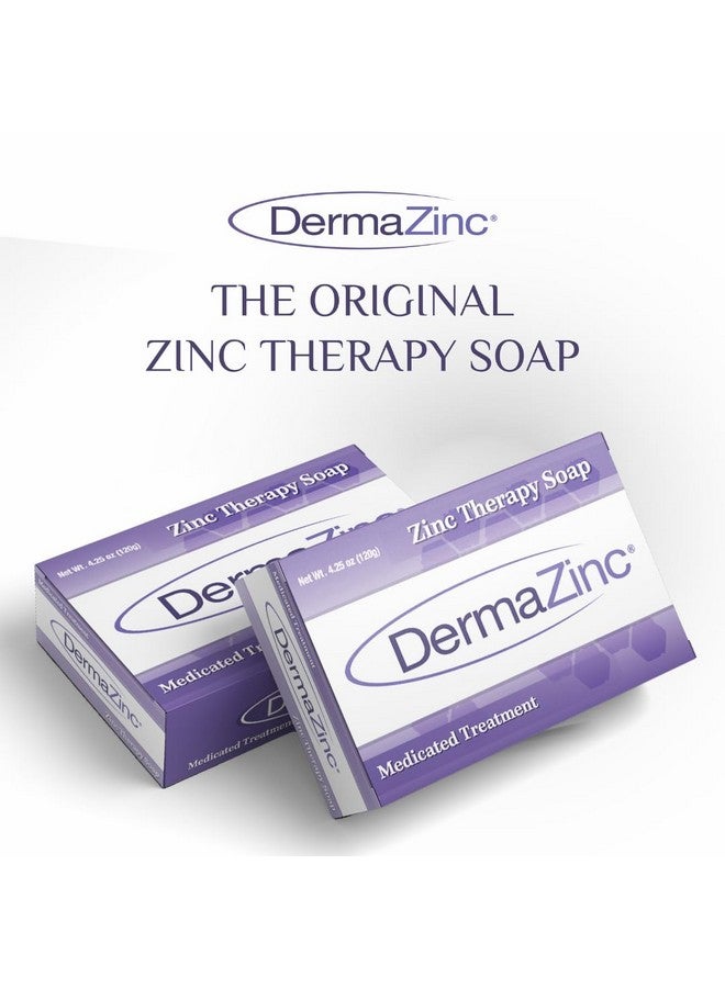 dermazinc DermaZinc Zinc Therapy Soap 4.25 Ounce (120 gram) Bar - 3 Pack - Image 2