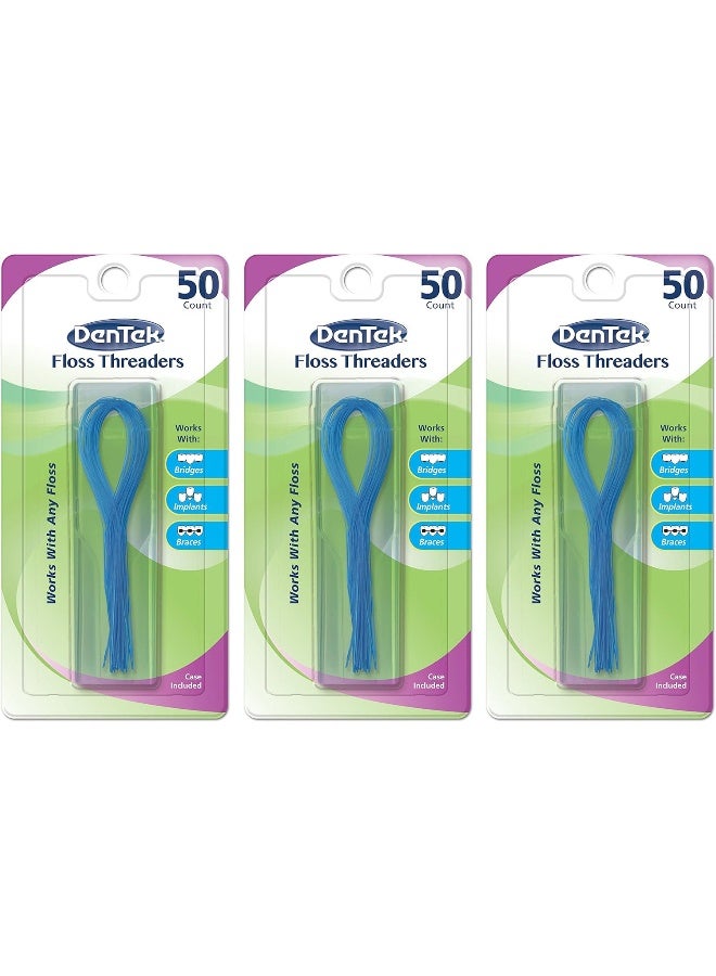 DenTek Floss Threaders | 50-Count per pack | 3-Pack - Image 1