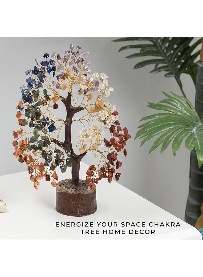 Seven Chakra Crystal Tree Lucky Crystal Tree Gemstone Chakra Tree Chakra Stone Tree Gemstone Tree Spiritual Crystal Tree Of Life Crystal Decoration For Desk Money Tree Home Gifts - Image 4
