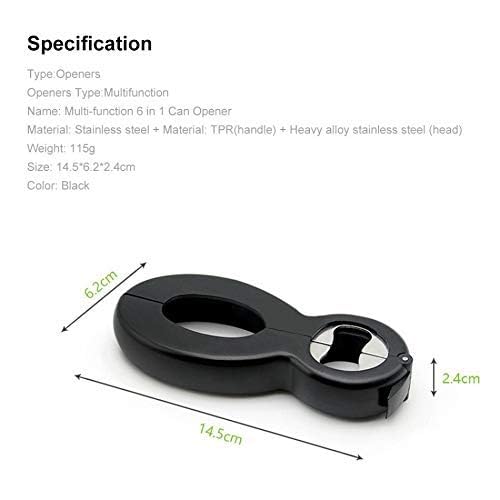 CARTIFY Multifunctional can Opener Creative 6 in 1 Wine jar Bottle Opener 8 Shape Kitchen Gadgets - Image 3