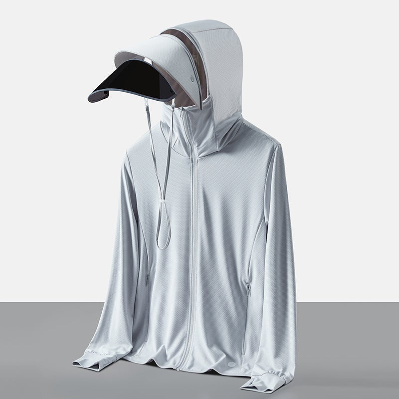 Summer Sun Protection Clothing for Men and Women - Large Brim Detachable Breathable Shirt with UPF50+ UV Protection
