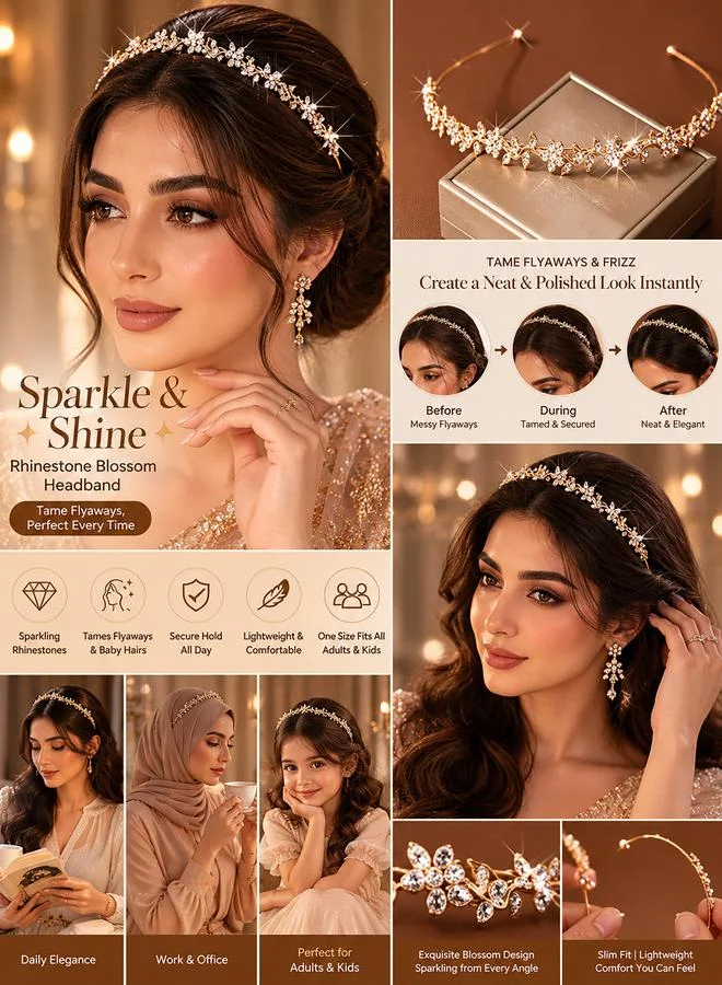 Take Two Rhinestone Plum Headband