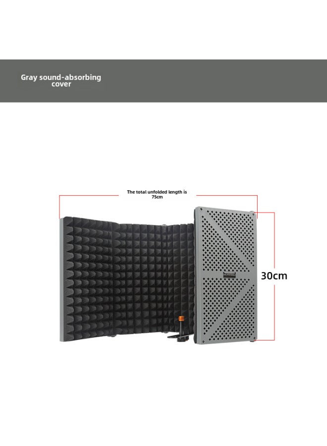 بث مباشر كاريوكي مكثف ميكروفون عزل صوتي قطعة قطن امتصاص الصوت لوحة عزل صوتي للميكروفون غلاف خمسة أبواب عازل للرياح - Image 1