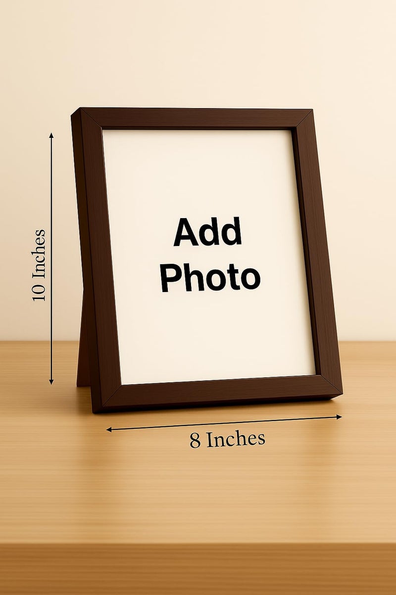 Stuthi Arts Modern Table Photo Frame with Family Portrait Display – 8x10 Inch – Home Decor & Gift Item (Brown, 8X10 Inch) - Image 3