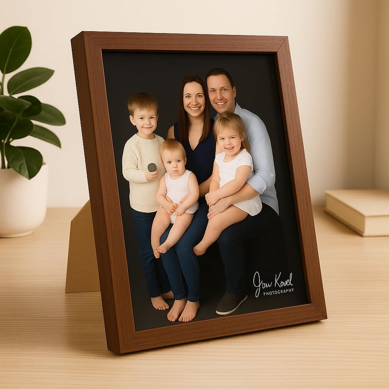 Stuthi Arts Modern Table Photo Frame with Family Portrait Display – 8x10 Inch – Home Decor & Gift Item (Brown, 8X10 Inch) - Image 5