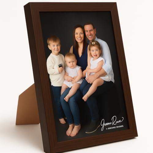 Stuthi Arts Modern Table Photo Frame with Family Portrait Display – 8x10 Inch – Home Decor & Gift Item (Brown, 8X10 Inch) - Image 2