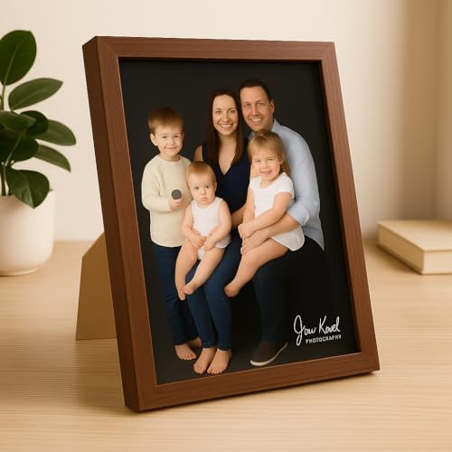 Stuthi Arts Modern Table Photo Frame with Family Portrait Display – 8x10 Inch – Home Decor & Gift Item (Brown, 8X10 Inch) - Image 1