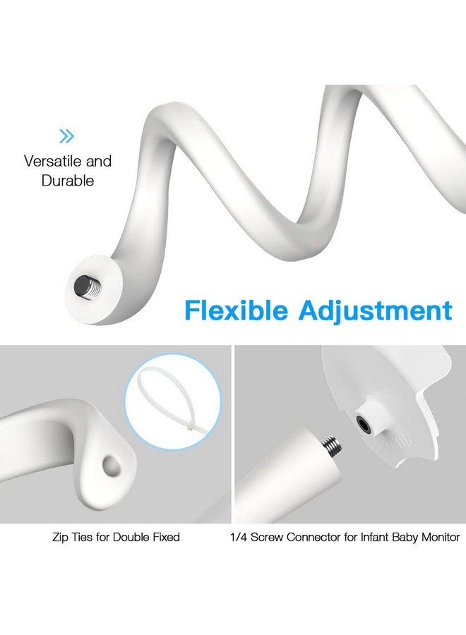 HOLACA HOLACA Flexible Mount Crib Mount for Babysense Max View Monitor Babysense 5" HD 5.5''1080p Full HD Babysense HD S2/V43/ Video Baby Monitor - Twist Versatile Mounting Kit - Image 2