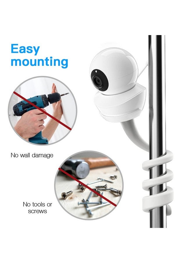 HOLACA HOLACA Flexible Mount Crib Mount for Babysense Max View Monitor Babysense 5" HD 5.5''1080p Full HD Babysense HD S2/V43/ Video Baby Monitor - Twist Versatile Mounting Kit - Image 4