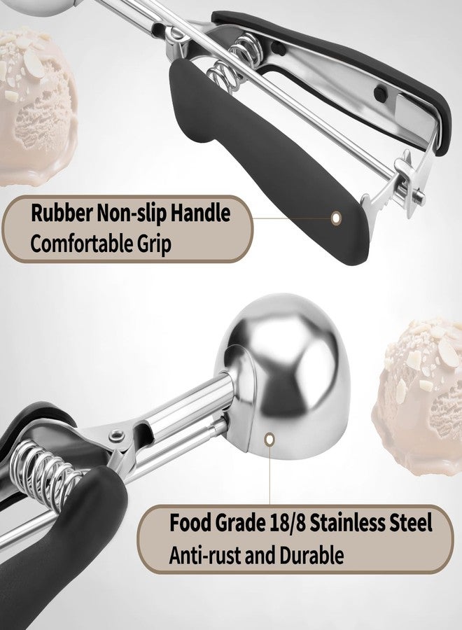 JETONN Large Cookie Scoop 3 Tablespoon, Size #20 Dough Scoops for Baking, Trigger Ice Cream Scooper, Stainless Steel Portion Scoop for Jumbo Cookies, Pancakes, Cupcakes, Meatballs - Image 4