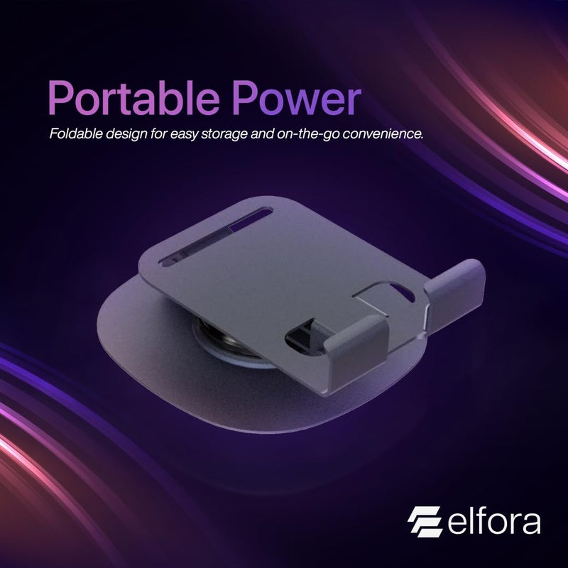 Elfora Rotatable 360° Metal Mobile Stand | Angle Adjustable Desk Phone Holder | Sturdy Anti Slip Base | Compatible with iPhone, Samsung, OnePlus, Xiaomi, Oppo, Vivo, Realme & More(Space Grey) - Image 3