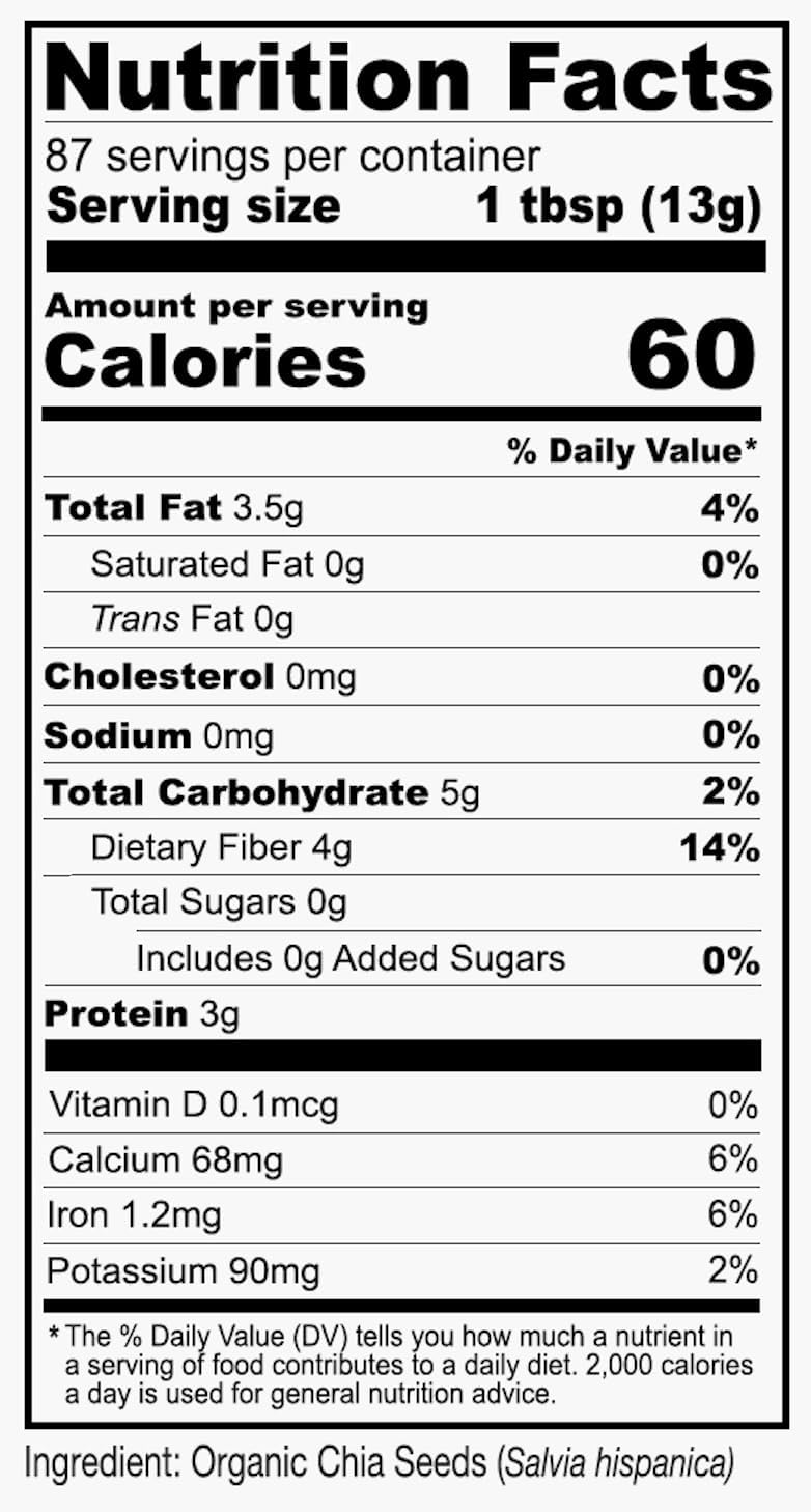 Anthony's Organic Chia Seeds, 2.5 lb, Gluten Free, Vegan, Keto Friendly - Image 3